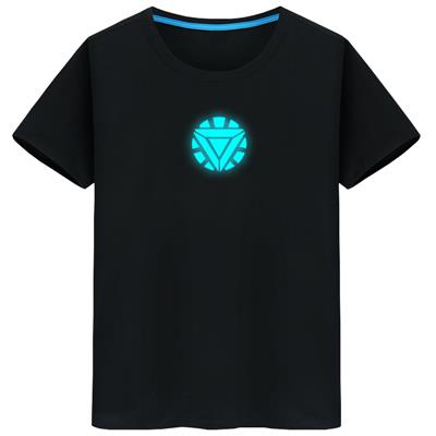 夜光漫威钢铁侠t恤男短袖蝙蝠侠超人闪电侠发光复仇者联盟衣服超