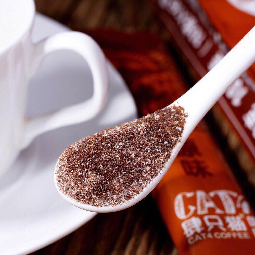 肆只猫【买4发6送杯】速溶咖啡粉原味特浓卡布奇诺蓝山 130g/罐装