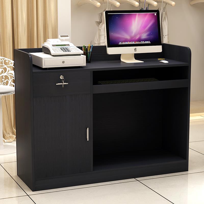 收银台柜台吧台简约现代小型服装店前台超市收银柜饭店接待台柜台