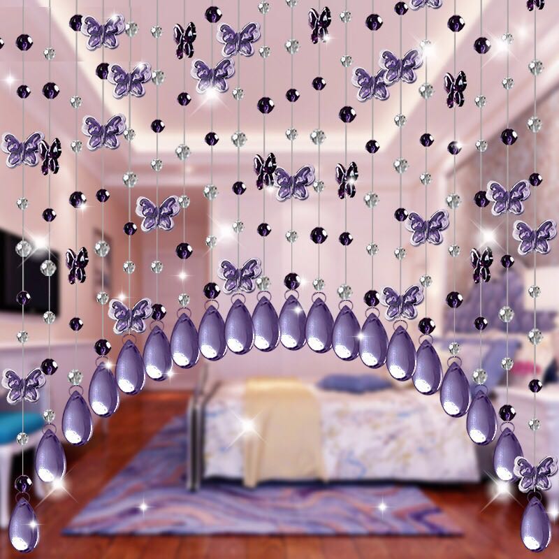Buy Butterfly Bead Curtain Door Curtain Crystal Partition Curtain